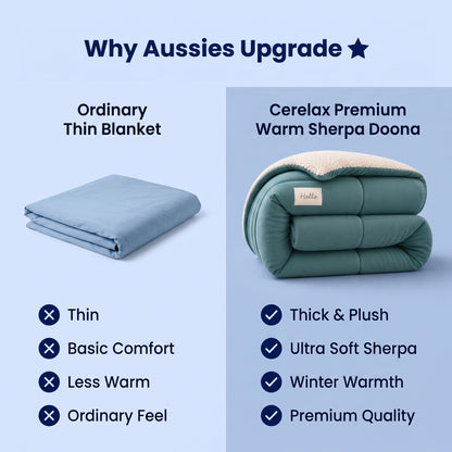 Cerelax Premium Warm Sherpa Doona - 50% OFF TODAY