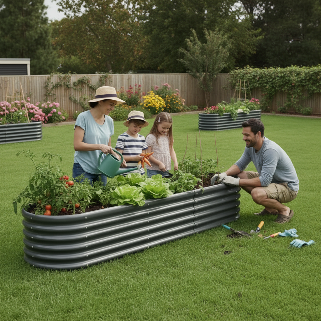 Aussie-Tough Galvanized Steel Raised Garden Bed