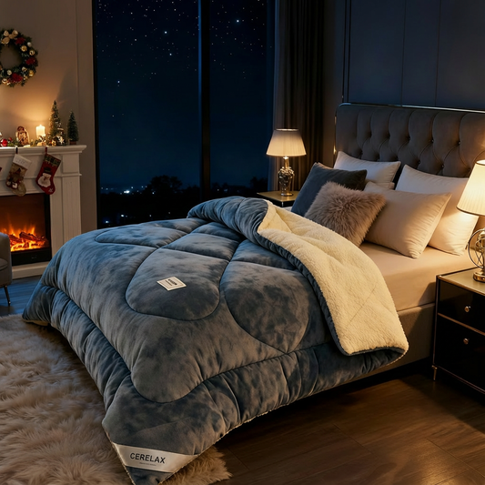 Cerelax Reversible Warm Sherpa Quilt