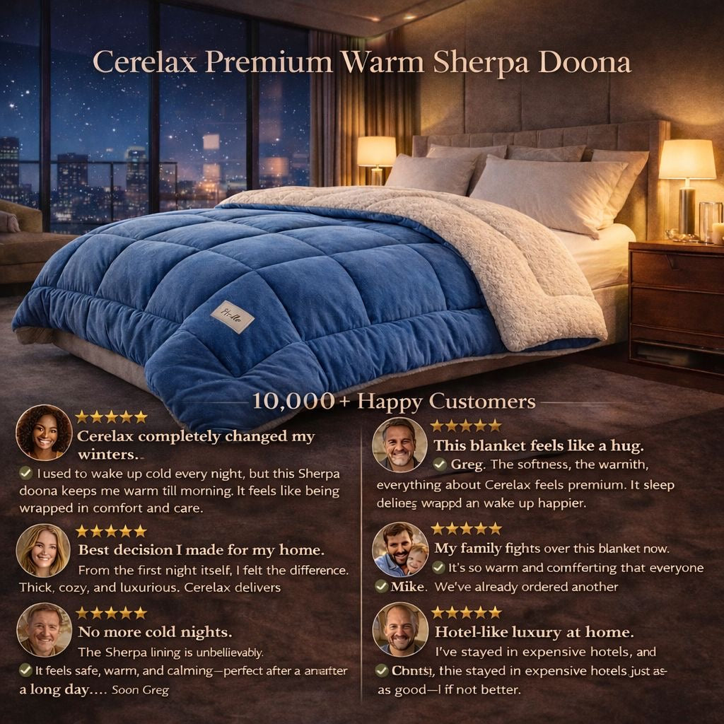 Cerelax Premium Warm Sherpa Doona