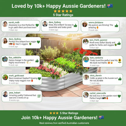 Aussie-Tough Galvanized Steel Raised Garden Bed