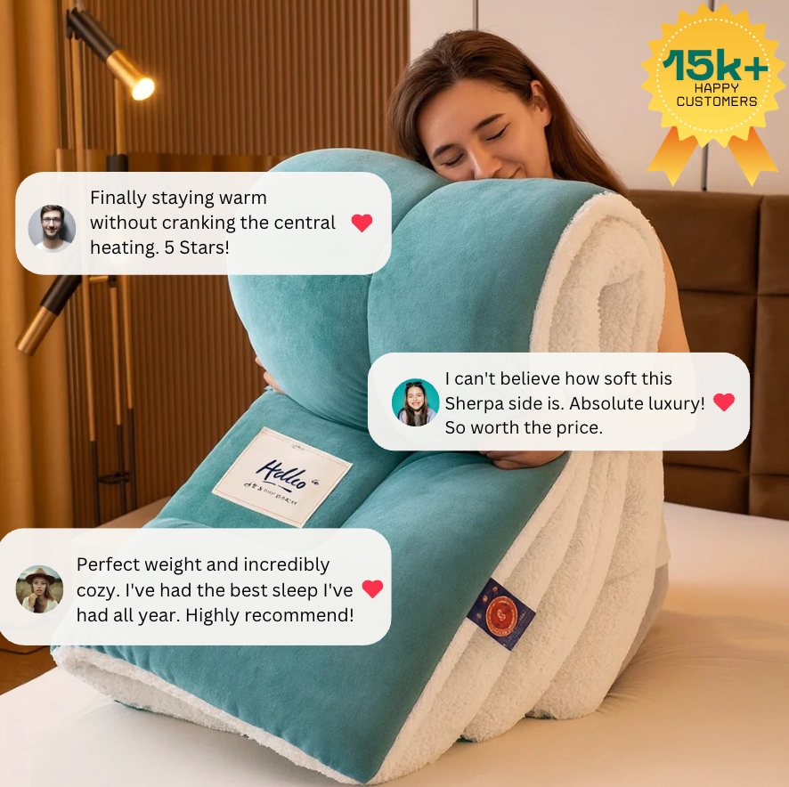 Cerelax Reversible Premium Sherpa Quilt