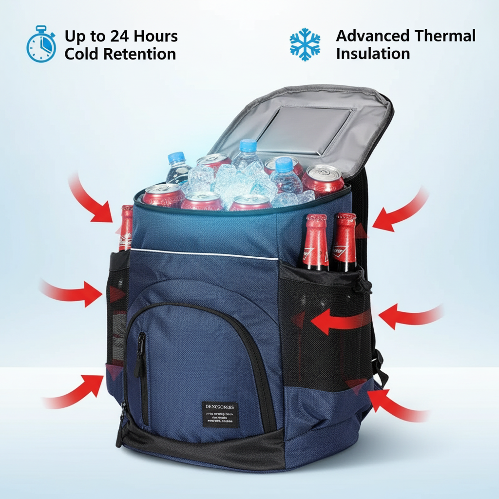 Insulated Ice Cooler Backpack 30L