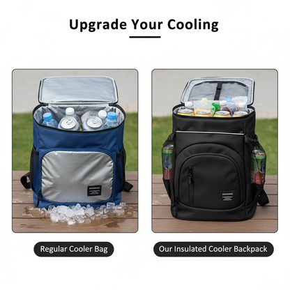 Insulated Ice Cooler Backpack 30L